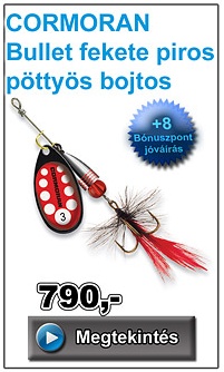CORMORAN Bullet fekete piros pöttyös bojtos 2 - 4 g