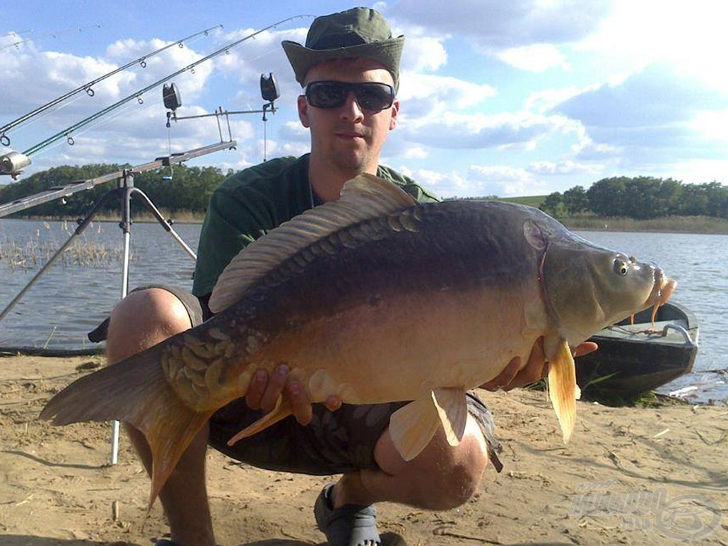 Egy bojlis túrán fogott 9 kg-os ponty 