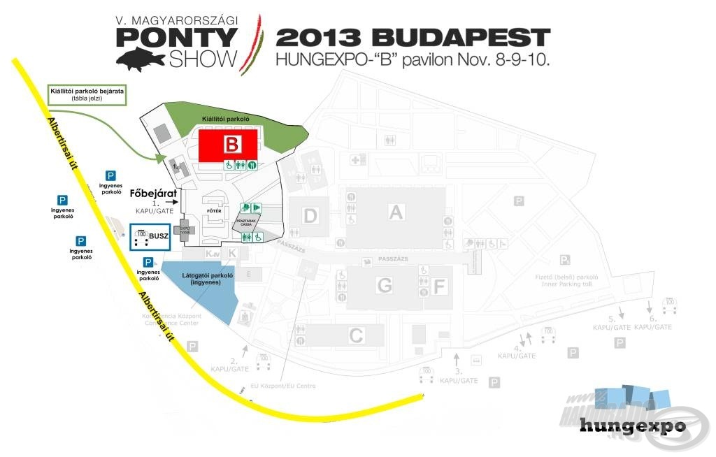 Az autóval érkezőket ingyenes parkolóhelyek várják az Albertirsai út mellett, valamint a Hungexpo K épületének szomszédságában. Aki tömegközlekedéssel érkezik, annak az Örs vezér teréről induló 100-as busz ajánlott, a „Hungexpo Főbejárat”-nál kell leszállni