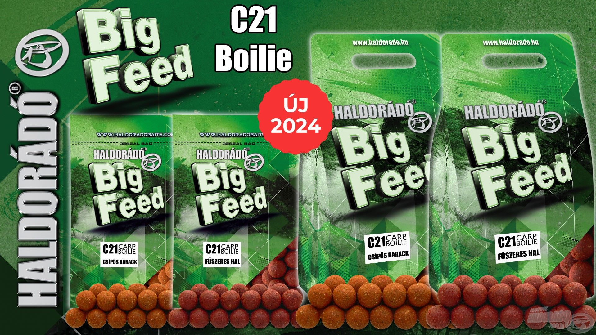 Természetesen a C21 bojlik is elérhetők ezekben az ízesítésekben, illetve kiszerelésekben
