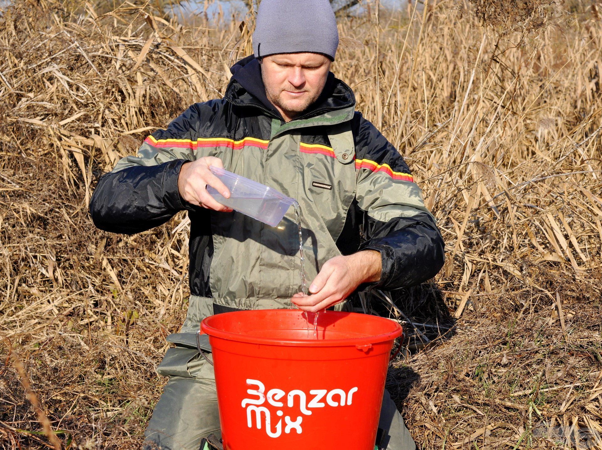 A vízhőfok alig volt 2 Celsius, ezért nagyon kevés, de kellőképpen aromás hideg vízi Benzar verseny speciált kevertem gondosan ügyelve a hozzáadott víz mennyiségére