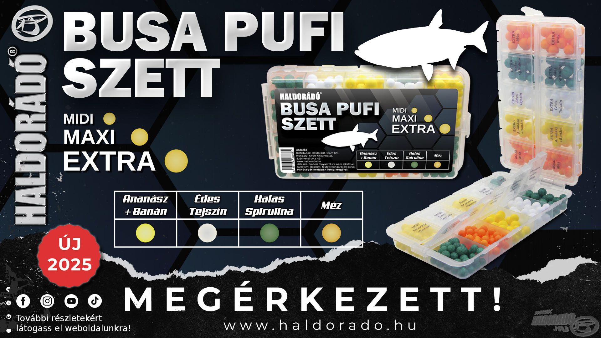 A Haldorádó Busa Pufi szett egy olyan lebegőcsali-készlet, amelyet kifejezetten a planktonevők horgászatához optimalizáltunk
