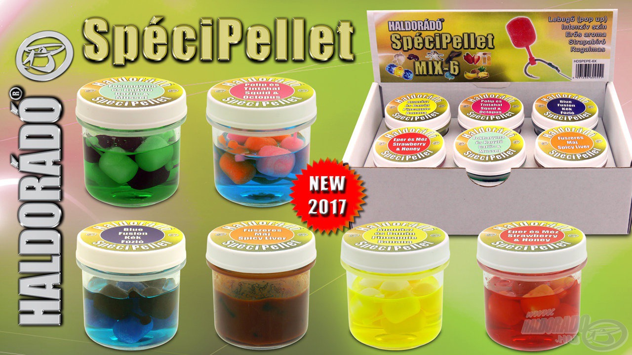 A SpéciPellet termékcsalád új generációs csali-imitációk szortimentjét és lehetőségek bőséges tárházát vonultatja fel