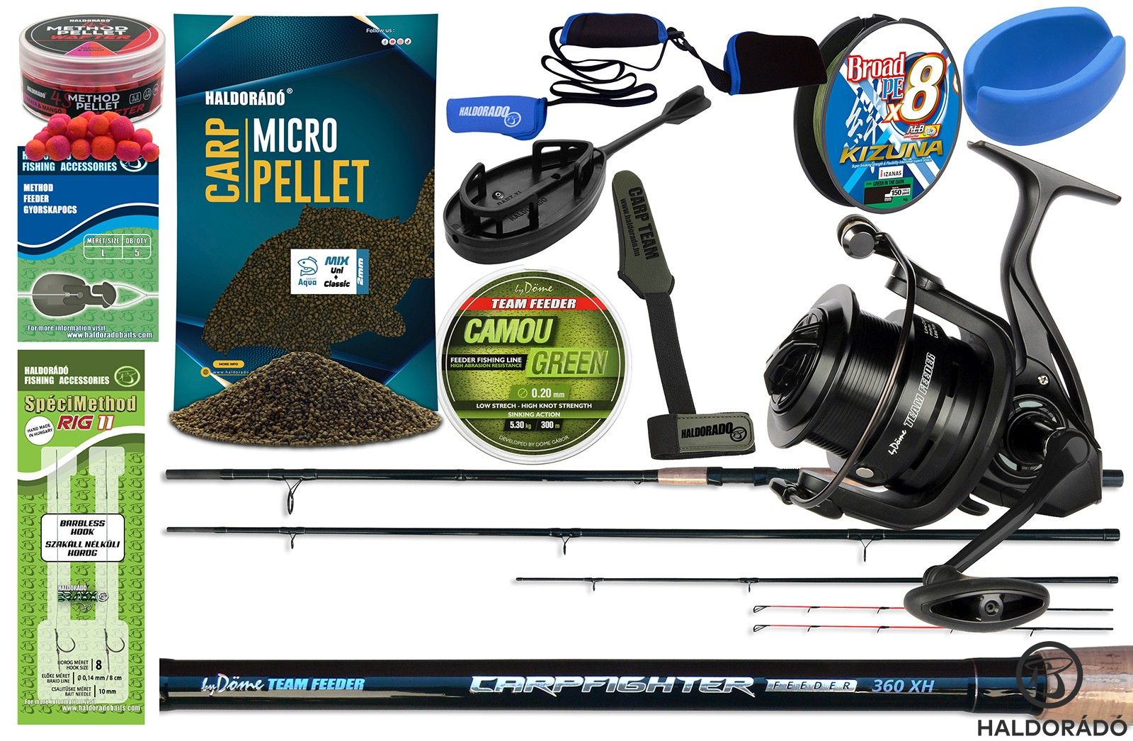 By Döme TEAM FEEDER Komplett CARP FIGHTER method feeder szett