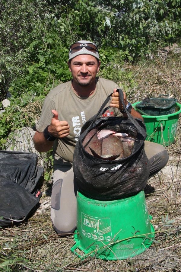 Kocsis László élt a szélső hely adta lehetőséggel és magasan nyerte az A szektort 31.520 g hallal 