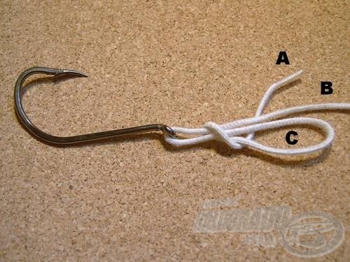 Ismét vegyük át az A szálat mindhárom szál alatt. (mint a 3. lépésben)