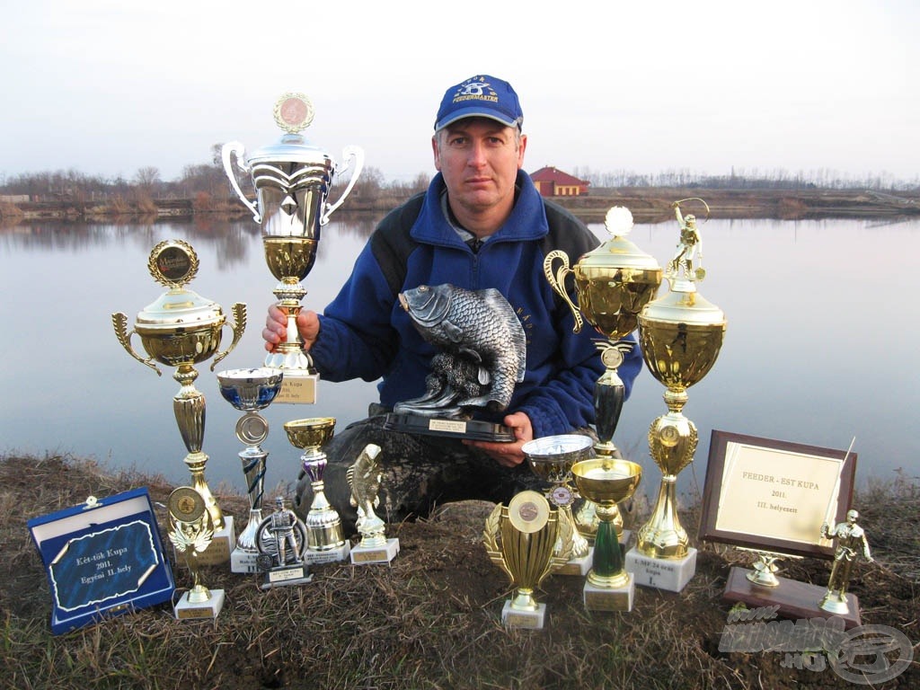 Sisa József már Haldorádó színekben versenyezte végig a 2011-es szezont, és mint a képen is látszik, nem is eredménytelenül