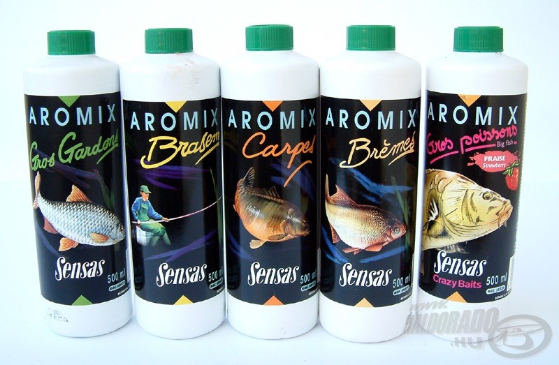 Sensas Aromix különösen népszerű a versenyhorgászok körében. Minden halfajnak és évszaknak megvan a maga nyerő aromája. Sok bajnok féltett kincse