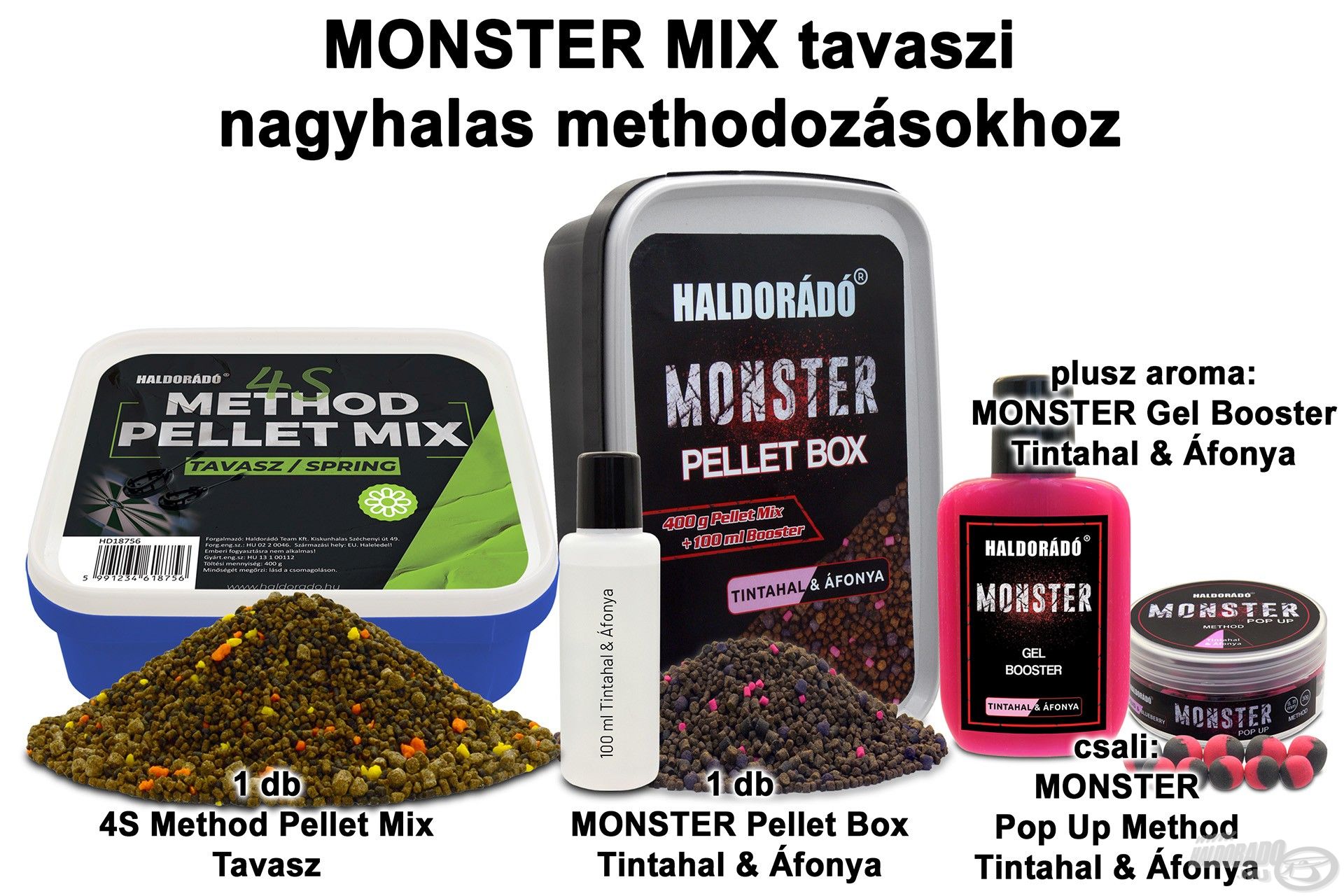 A MONSTER Pellet Boxok önmagukban is felhasználhatók, de kitűnő alapot nyújtanak fogós keverékekhez is