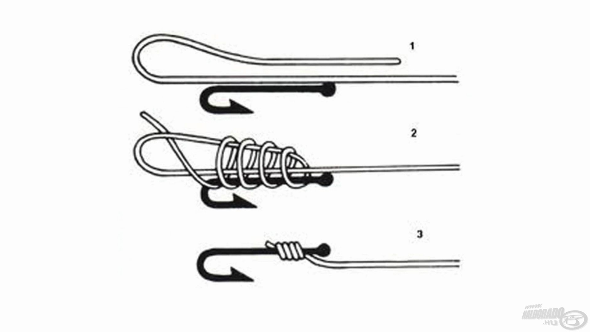 Lapkás horog kötésének ábrája