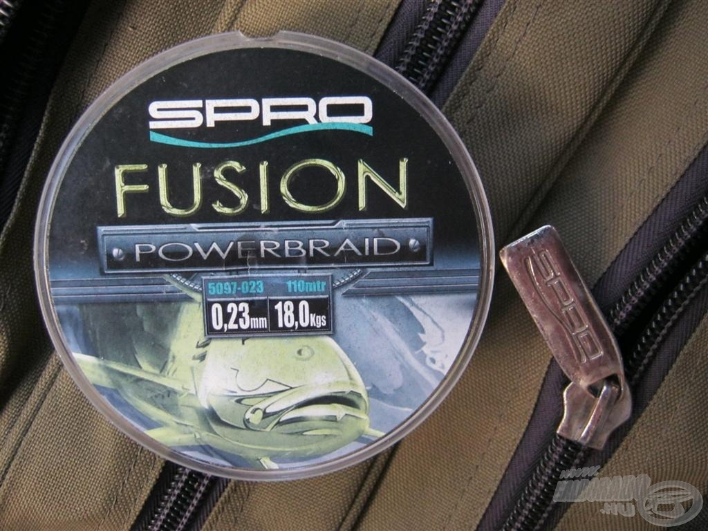 … dobóelőkének pedig az általam régóta használt Spro Fusion Powerbraidet