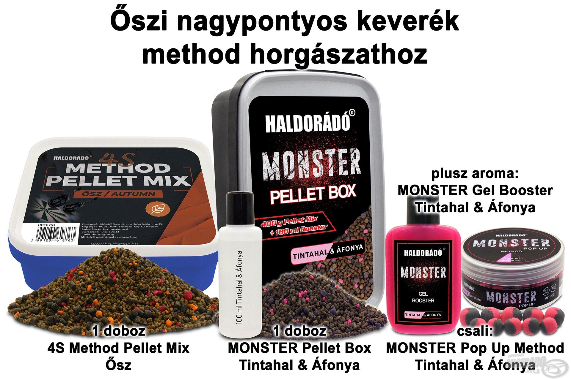 Őszi nagypontyos keverék method horgászathoz