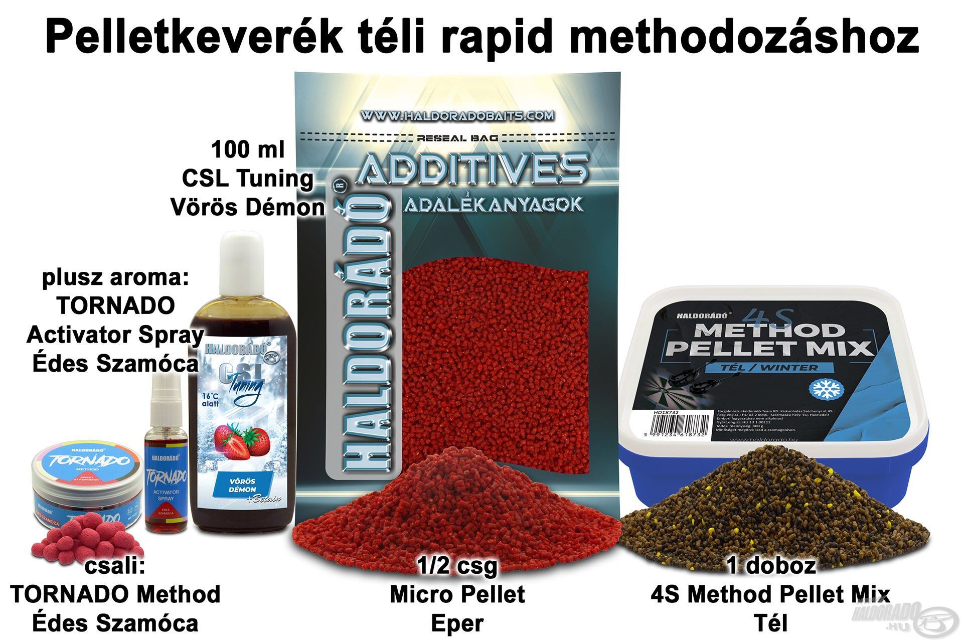 Pelletkeverék téli rapid methodozáshoz