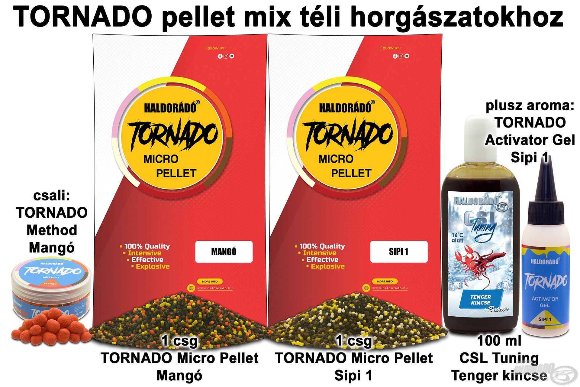 TORNADO pellet mix téli horgászatokhoz