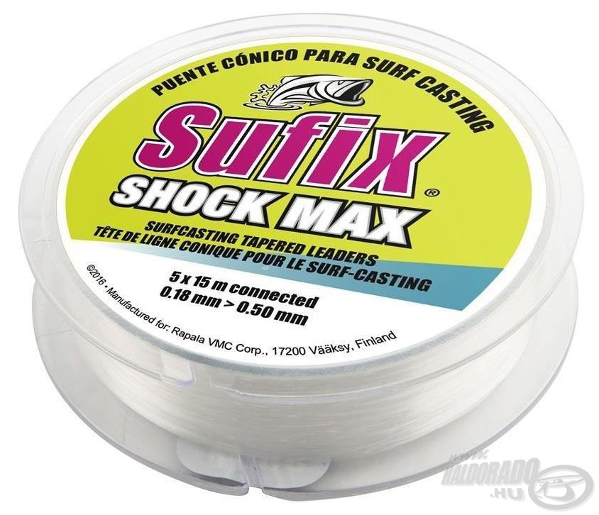 A Shock Max Tapered Line egy különleges, elvékonyodó dobó előkezsinór