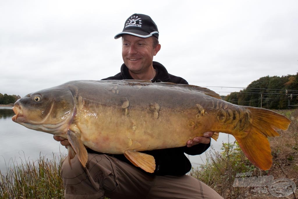 Az első 10 feletti pontyom, pontos súlya 11,2 kg