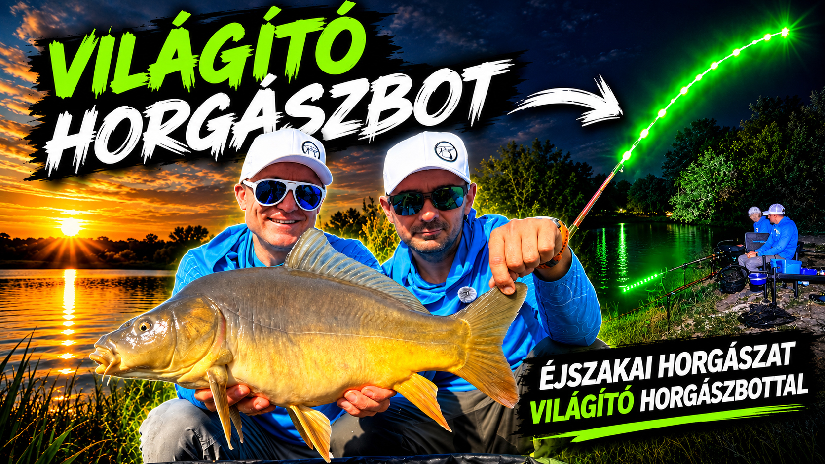 Világító feederbotokkal a csatornán