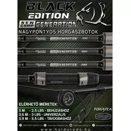 BLACK EDITION NEW GENERATION CARP 390 3,5 Lbs távdobó nagypontyos horgászbot termék kép