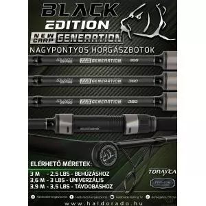 BLACK EDITION NEW GENERATION CARP 390 3,5 Lbs távdobó nagypontyos horgászbot termék kép