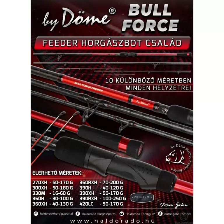 By Döme BULL FORCE Feeder 420LC távdobó feeder horgászbot / 1