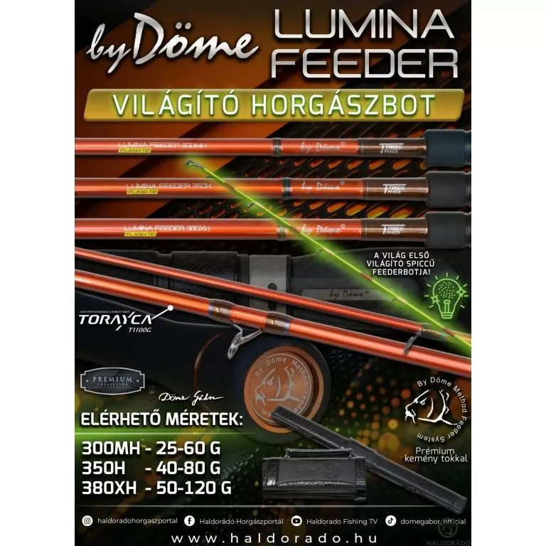 By Döme LUMINA FEEDER 380XH világító horgászbot / 1