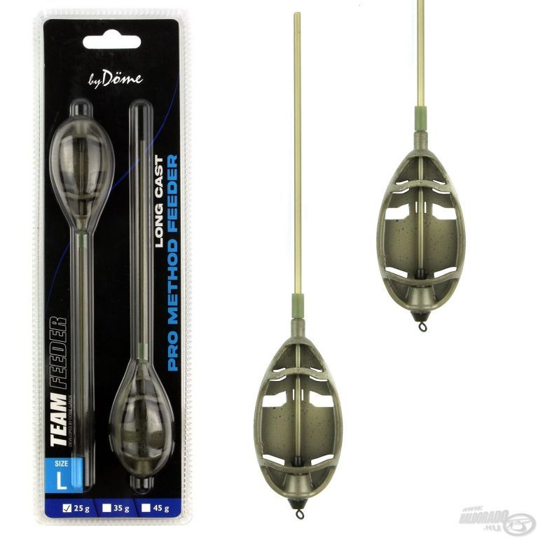 By Döme TEAM FEEDER Long Cast Pro Method Feeder kosár L 35 g - 2 db