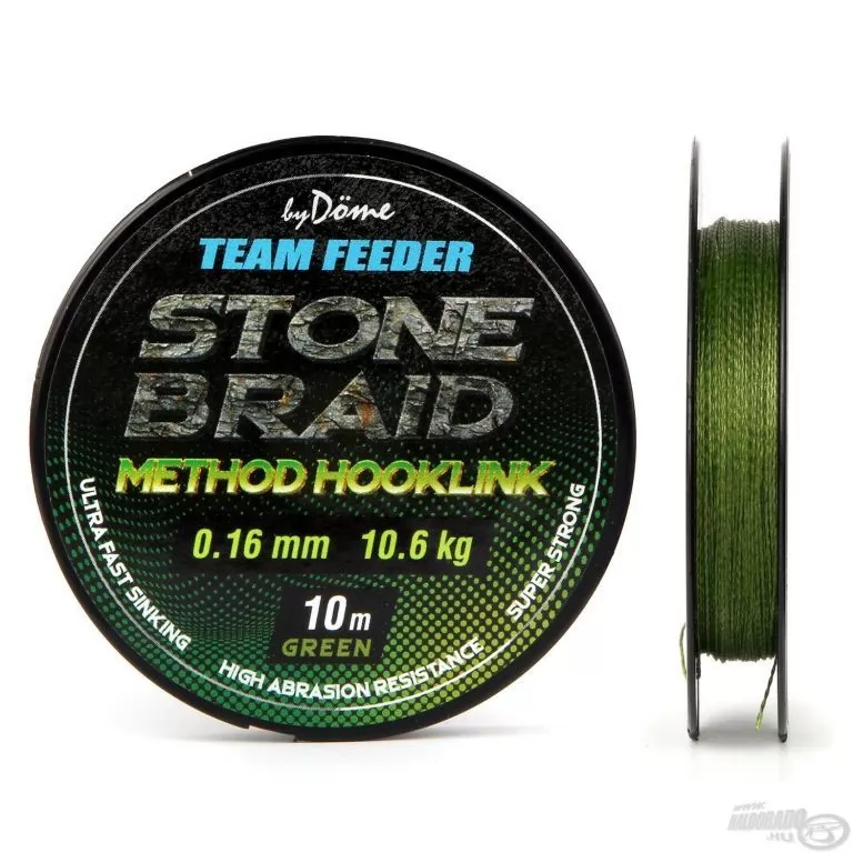 By Döme TEAM FEEDER Stone Braid Green 0,12 mm / 1