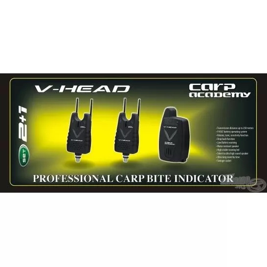 CARP ACADEMY V-Head elektromos kapásjelző szett 2+1 darabos