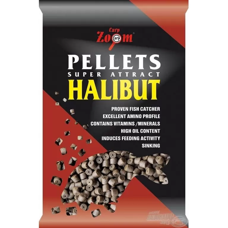 CARP ZOOM Halibut pellet fúrt, 15 mm, 800 g