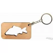 ECO Zenit Halas kulcstartó - Ponty (barna-fa/téglalap)