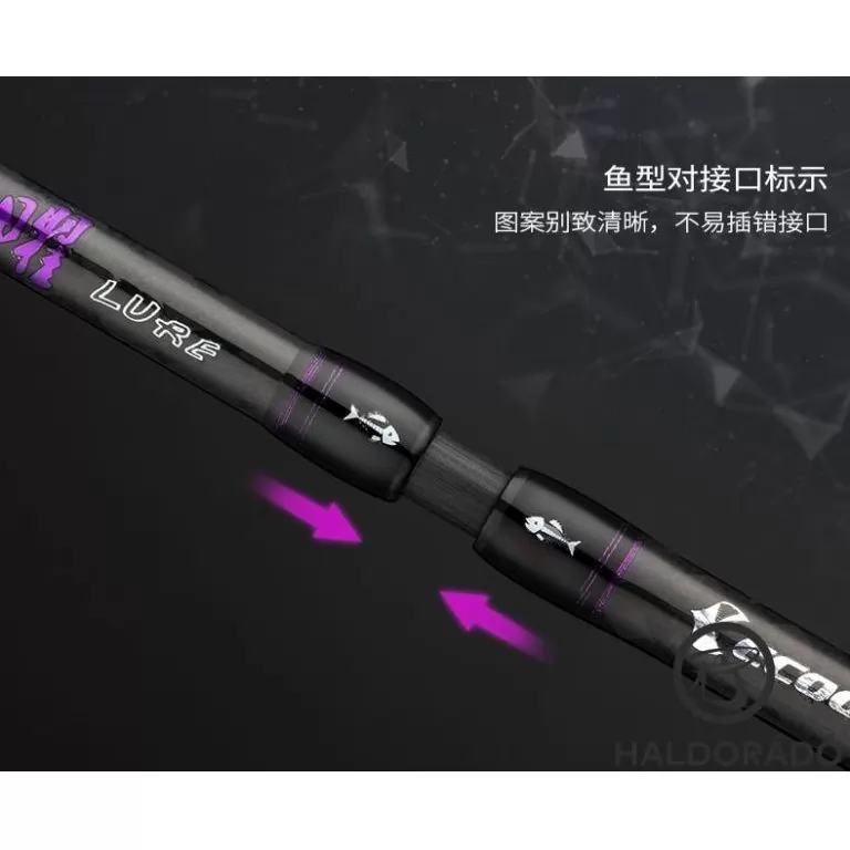 ECOODA Black Thunder Lure Jade 210MS Spinning utazó, általános horgászbot / 6