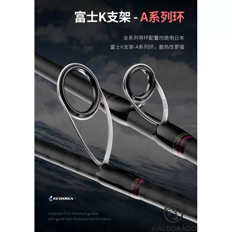 ECOODA ExairEtika Tai Raba 208XXHS Spinning nyéltoldós JIG-es süllős horgászbot / 8