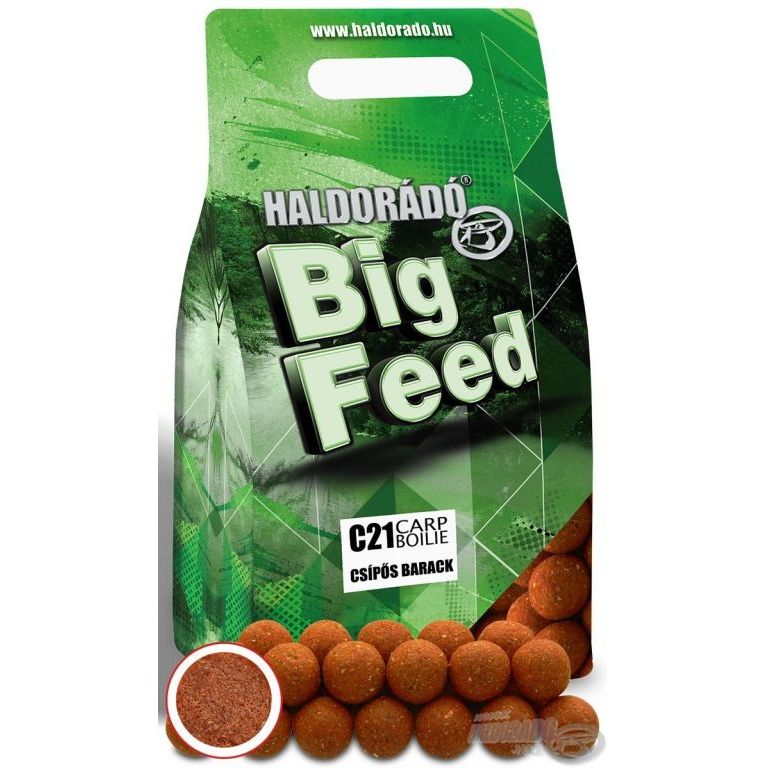 HALDORÁDÓ Big Feed - C21 Boilie - Csípős Barack 2 kg