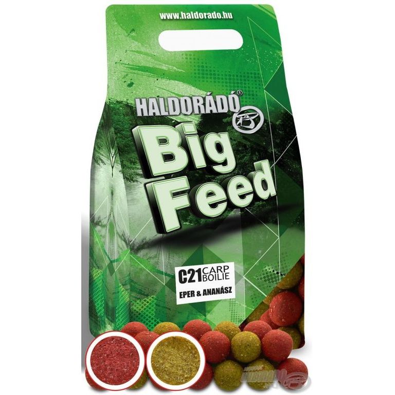 HALDORÁDÓ Big Feed - C21 Boilie - Eper & Ananász 2 kg