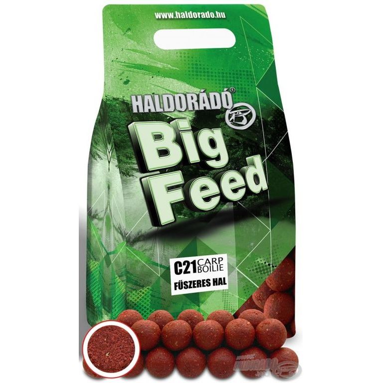 HALDORÁDÓ Big Feed - C21 Boilie - Fűszeres Hal 2 kg