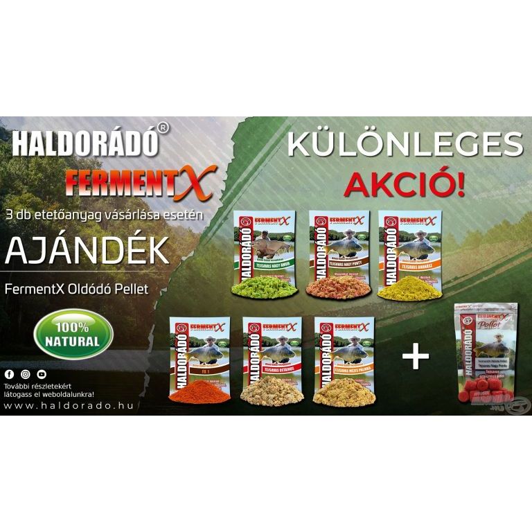 HALDORÁDÓ FermentX - Tejsavas Nagy Amur + Ajándék csali