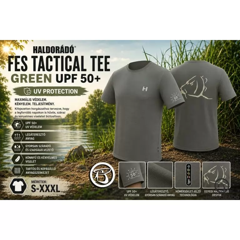 HALDORÁDÓ FES Tactical Tee Green UPF 50+ XL / 1