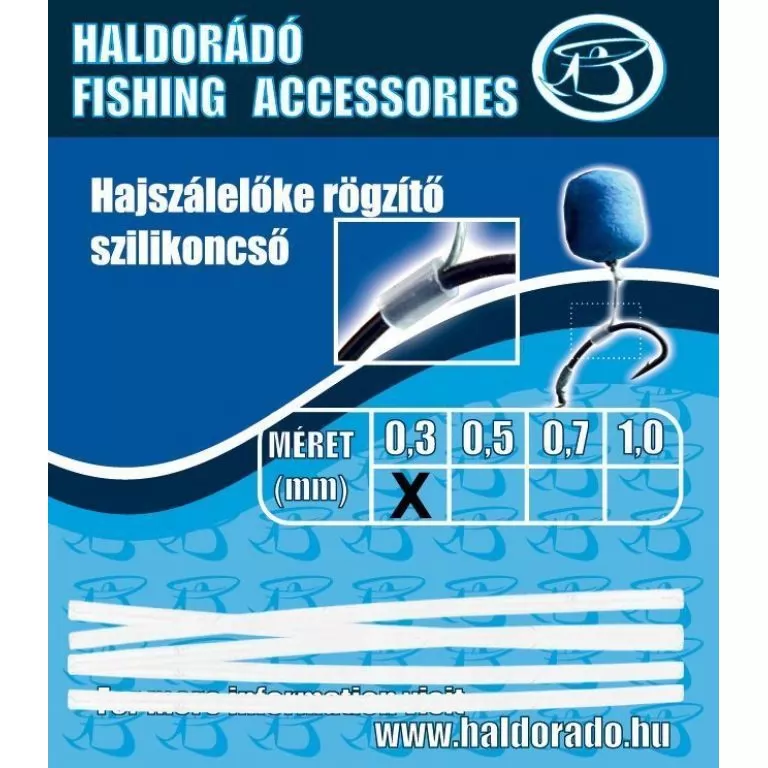 HALDORÁDÓ Hajszálelőke rögzítő szilikoncső 0,3 mm / 1