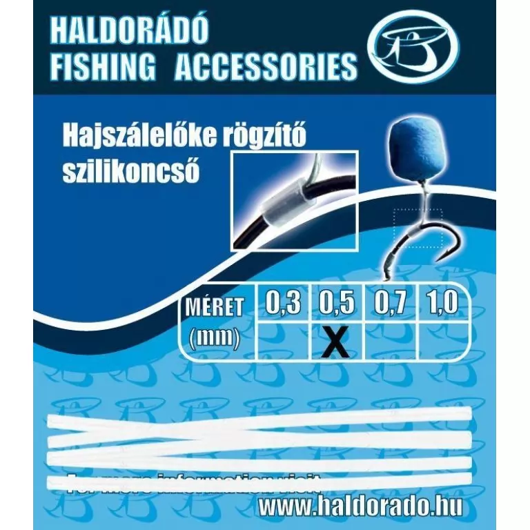 HALDORÁDÓ Hajszálelőke rögzítő szilikoncső 0,5 mm / 1