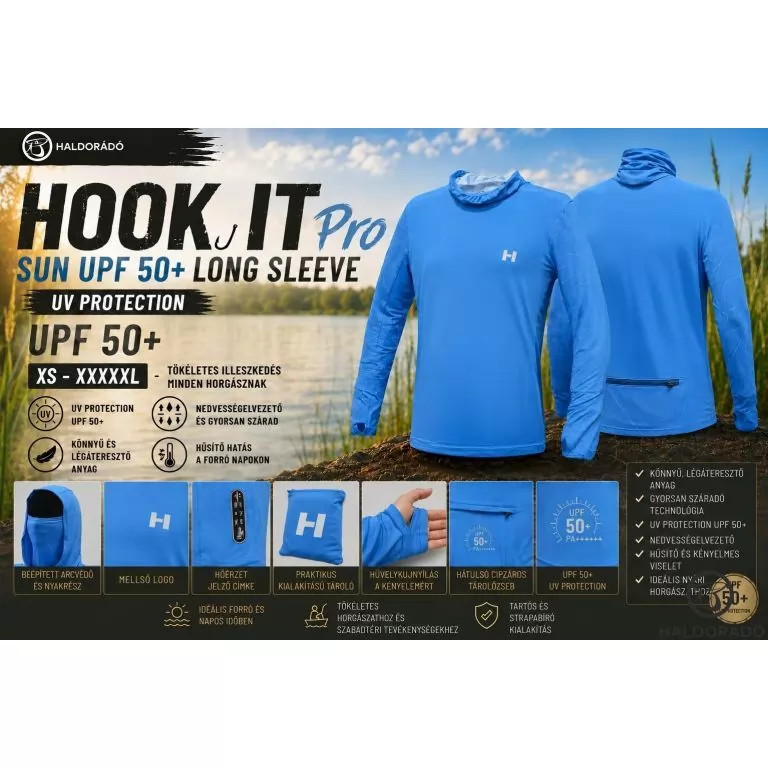HALDORÁDÓ HOOK IT Pro SUN UPF 50+ Long Sleeve M / 1