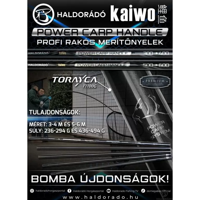 HALDORÁDÓ Kaiwo Power Carp Handle 3-4 m rakós merítőnyél / 1