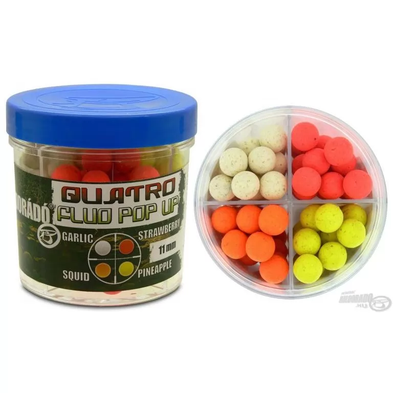 HALDORÁDÓ Quatro Fluo Pop Up Boilies 11 mm / 1