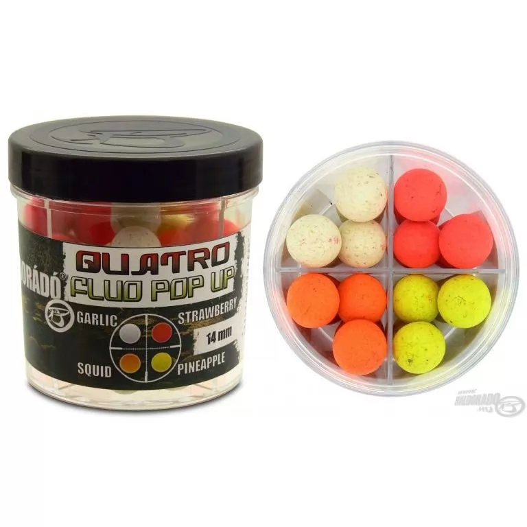 HALDORÁDÓ Quatro Fluo Pop Up Boilies 14 mm / 1