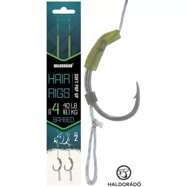 HALDORÁDÓ Soft Pop Up Hair Rigs - 4 - professzionális pontyos horogelőke lebegő csalikhoz / 1