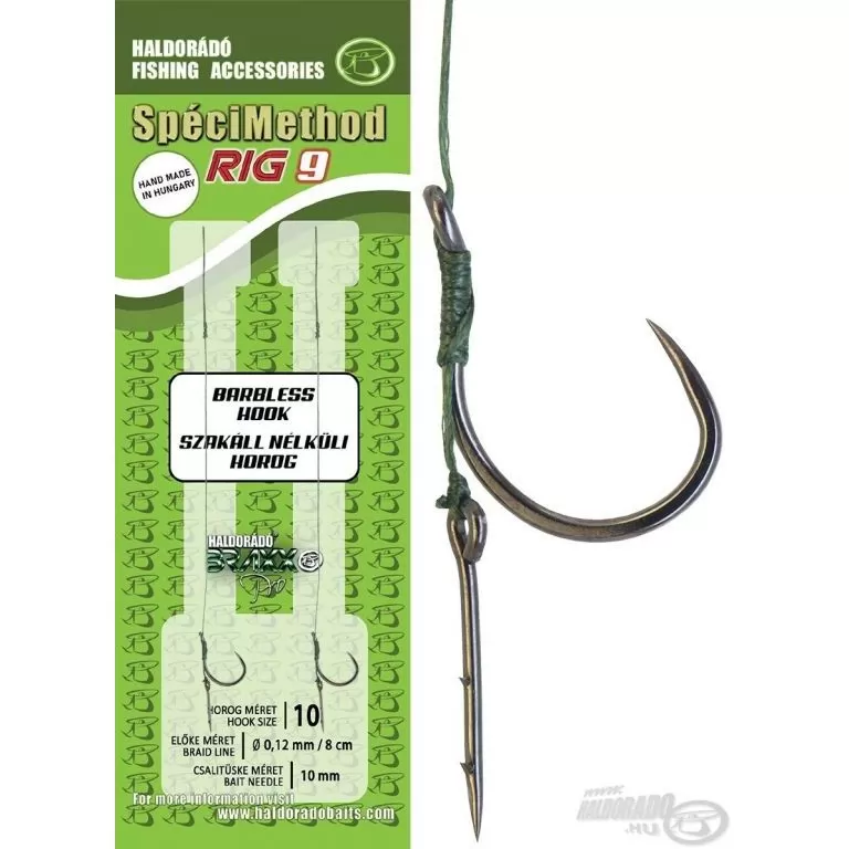 HALDORÁDÓ SpéciMethod Rig9 Braid 10 mm / 10 barbless / 1