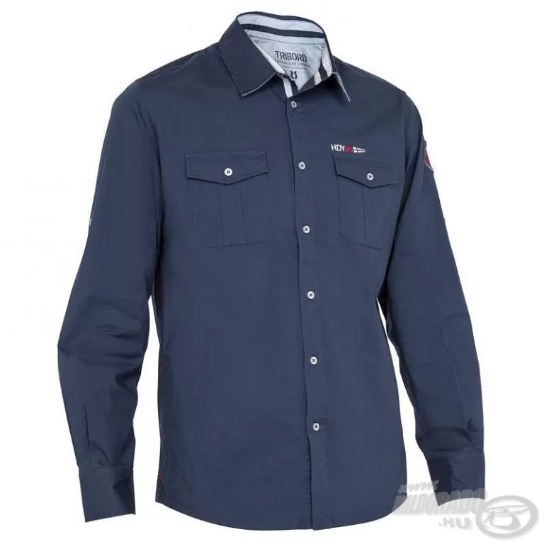 HALDORÁDÓ TRIBORD UPF 40+ UV szűrős ing sötétkék L/XL HALDORÁDÓ TRIBORD UPF 40+ UV szűrős ing sötétkék L/XL