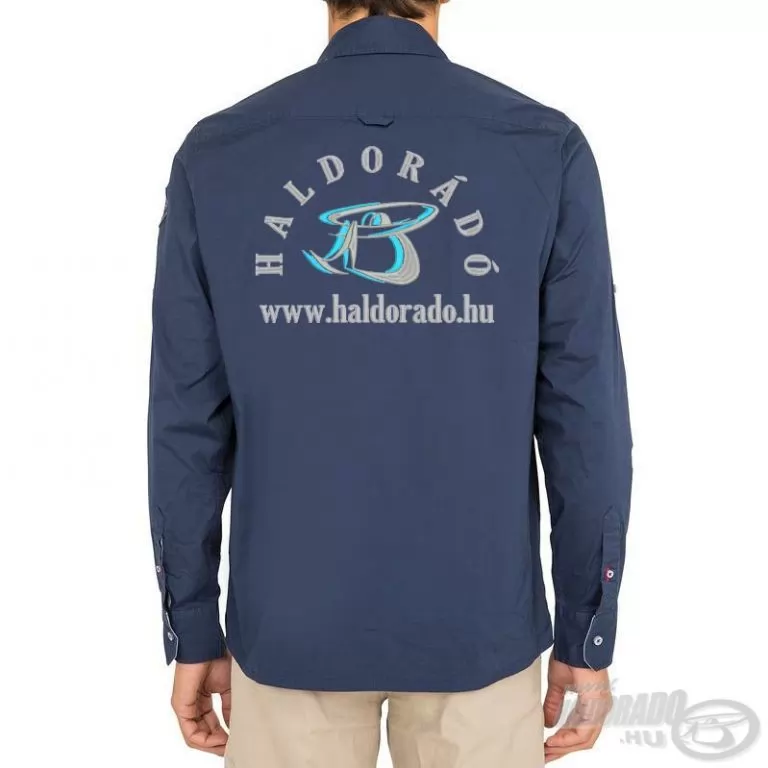 HALDORÁDÓ TRIBORD UPF 40+ UV szűrős ing sötétkék L/XL HALDORÁDÓ TRIBORD UPF 40+ UV szűrős ing sötétkék L/XL