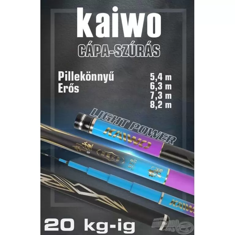KAIWO Cápa-szúrás 5,4 m LE - pillekönnyű és erős spiccbot maximum 20 kg-os halakig / 1