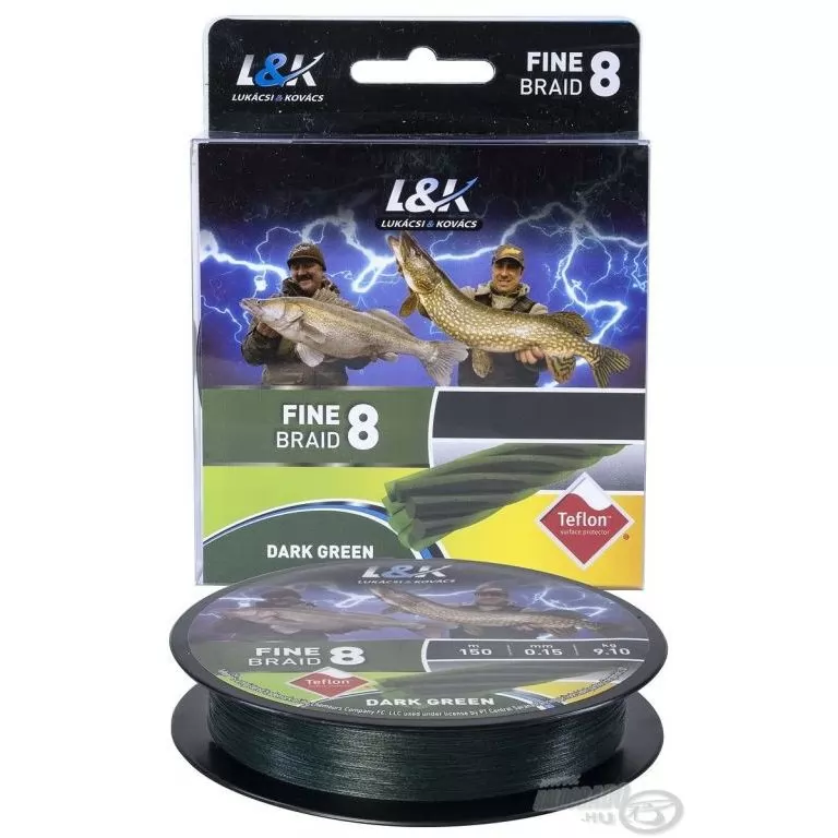 L&K Fine Braid 8 Dark Green - 0,12 mm