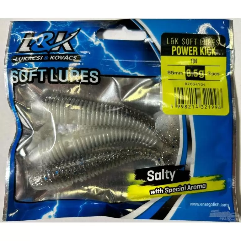 L&K Power Kick 9,5 cm - 104 fehér-ezüst csillámos / 2